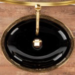 Накладной умывальник Rea Margot Black Gold